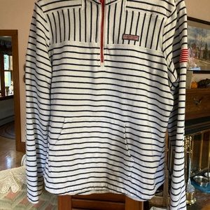 Vineyard Vines sweatshirt with American Flag on sleeve